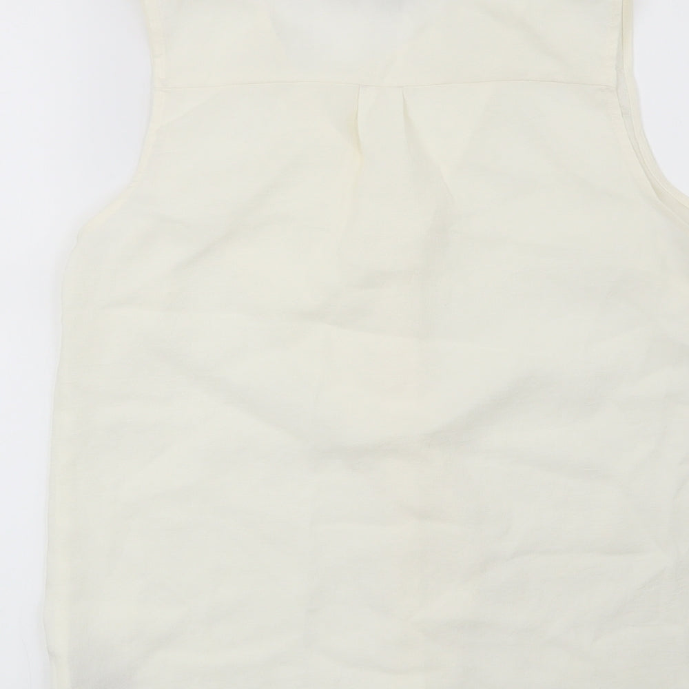 Womens UK Size 8 NEXT Beige Basic Blouse