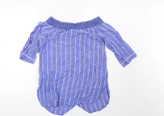 Womens UK Size 12 NEXT Blue Basic Blouse