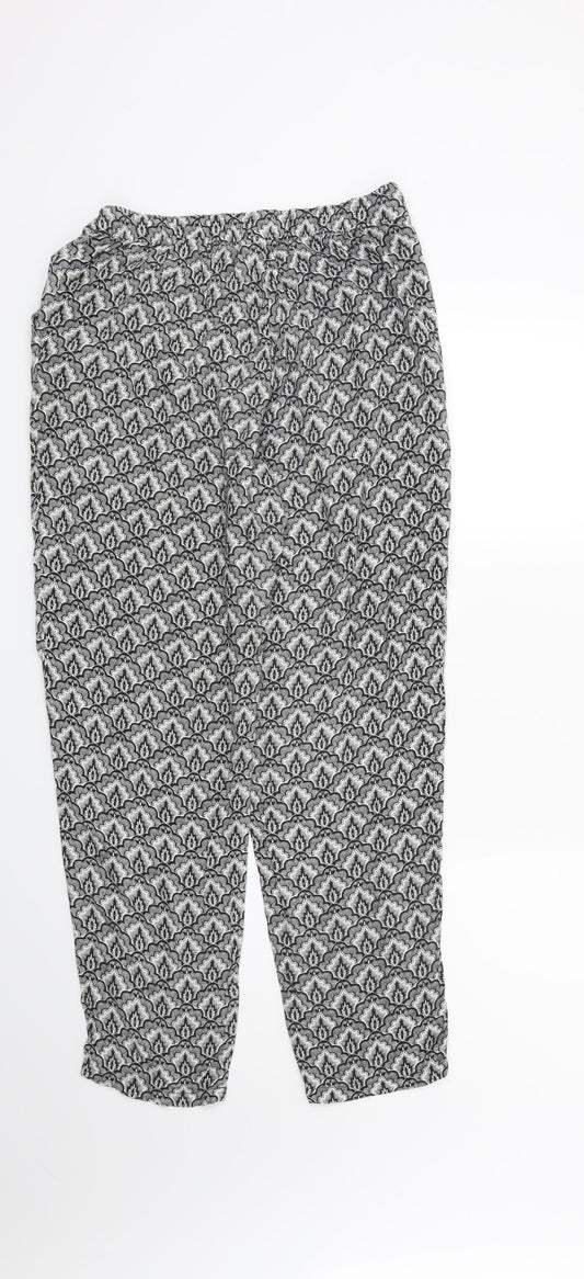 Womens UK Size 6 H&M Regular Fit Black Trousers