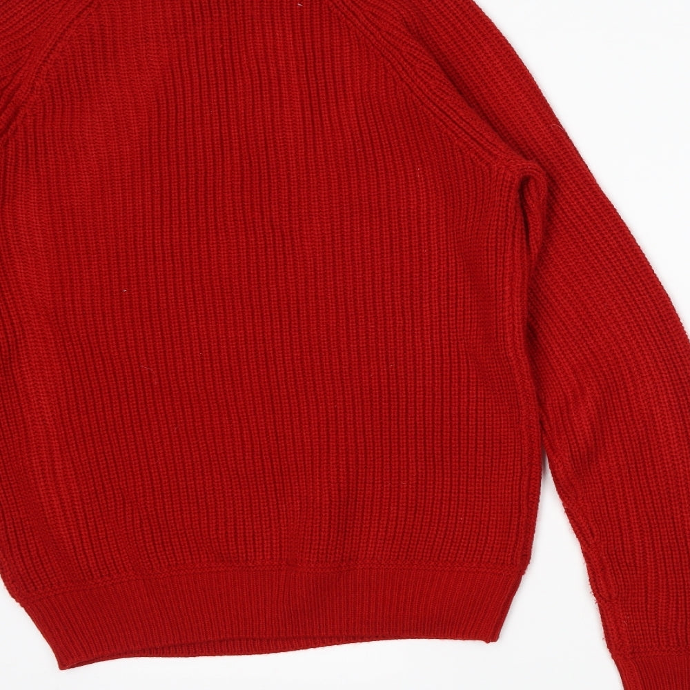 George Womens Red Pullover Jumper Size S
