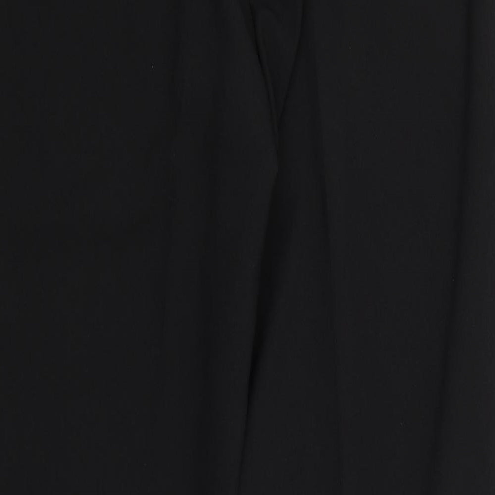 Womens UK Size 12 Papaya Regular Fit Black Trousers