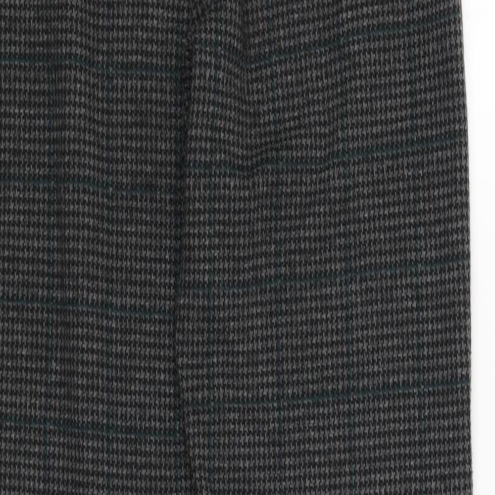 TU Womens Grey Houndstooth Trousers Size 8 L25.5 in