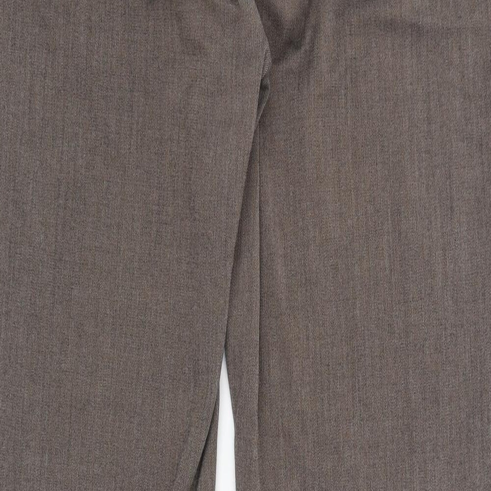 Womens UK Size 14 NEXT Regular Fit Brown Trousers