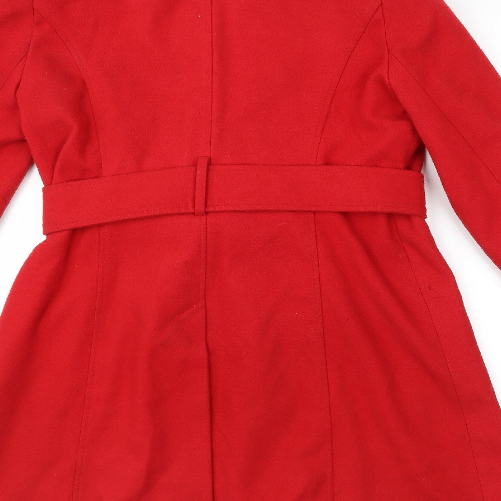 Womens UK Size Preworn Red Overcoat