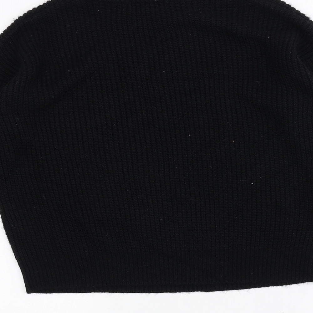 New Look Womens Black Knit Pullover Jumper Size 8