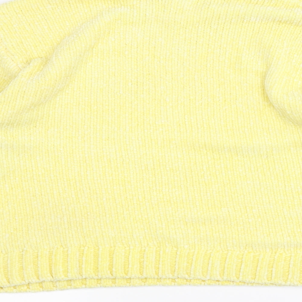 Monki Womens Yellow Knit Pullover Jumper Size M