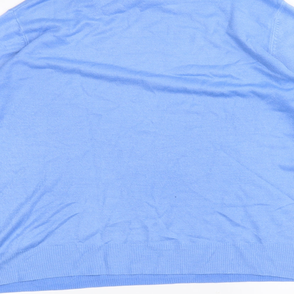 Womens UK Size 14 BHS Blue Basic T-Shirt
