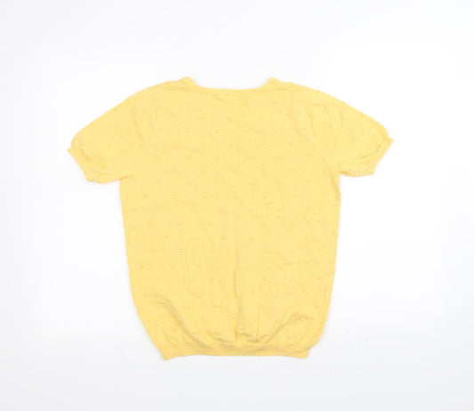 TU Womens Yellow Basic T-Shirt Size 10