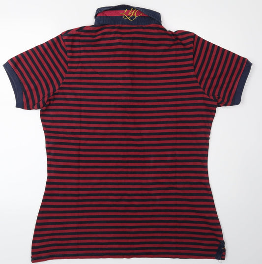 Lansdown Yacht Club Mens Red Spotted Polo Size 18