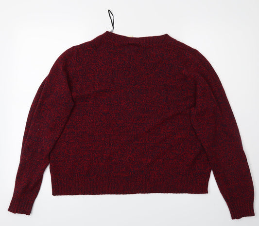 Divided Womens Red Pullover Jumper Size L