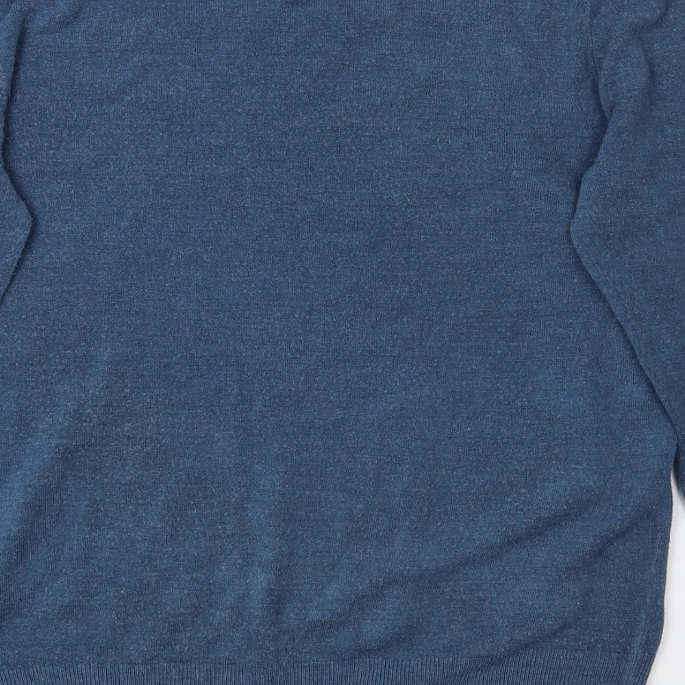 M&S Mens Blue Pullover Jumper Size L