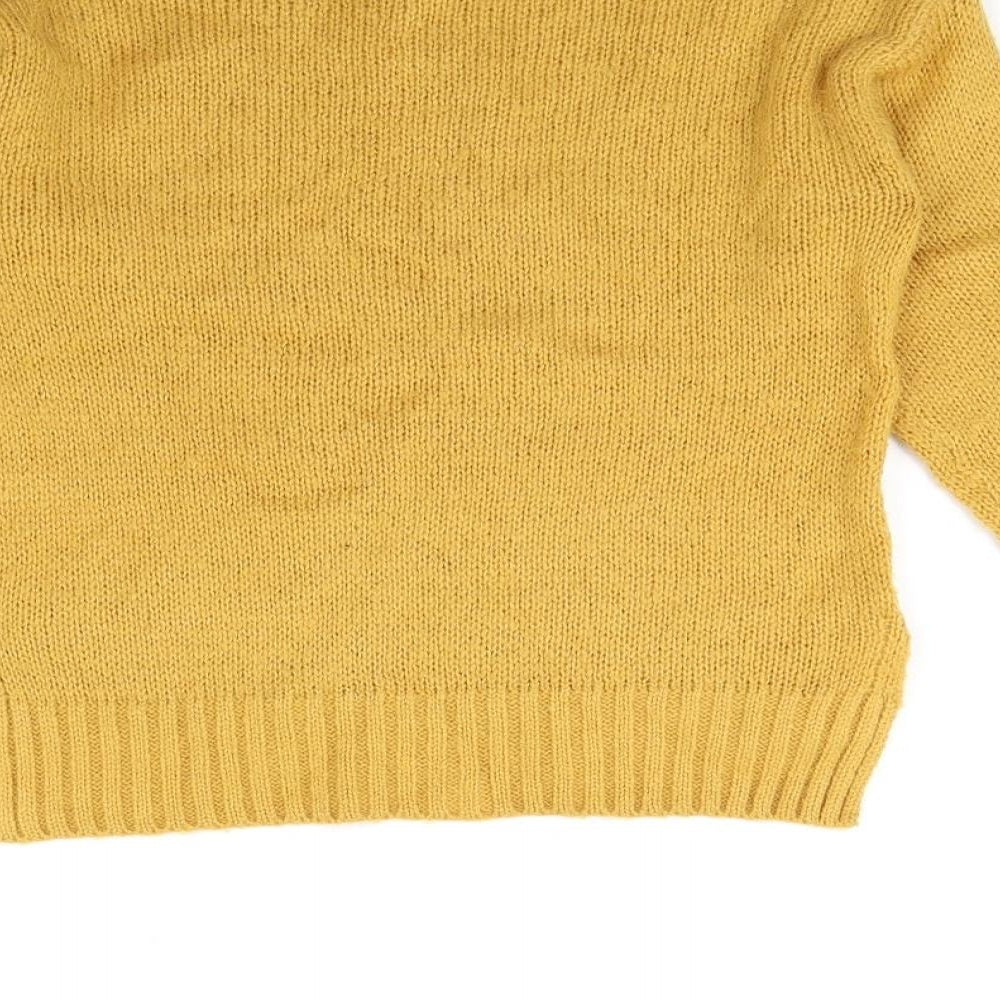 New Look Girls Yellow Pullover Jumper Size 12 Years