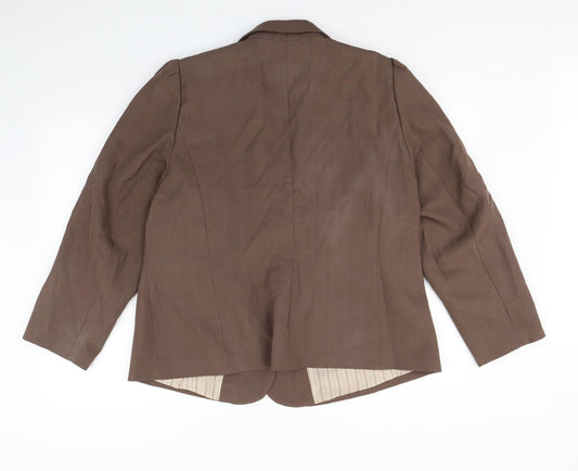 essence Womens Brown Jacket Blazer Size 20 - Shoulder Pads