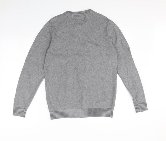 Atlantic Bay Mens Grey Pullover Jumper Size S