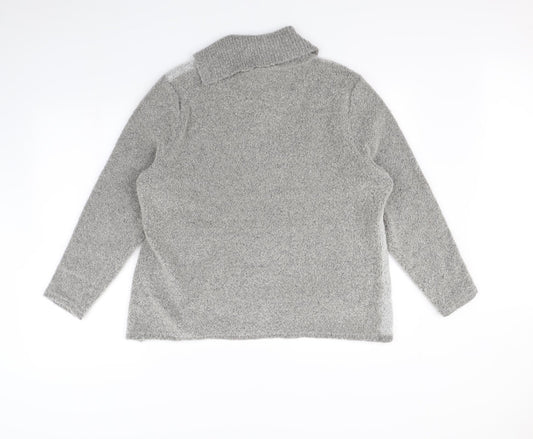 BM Womens Grey Pullover Jumper Size XL