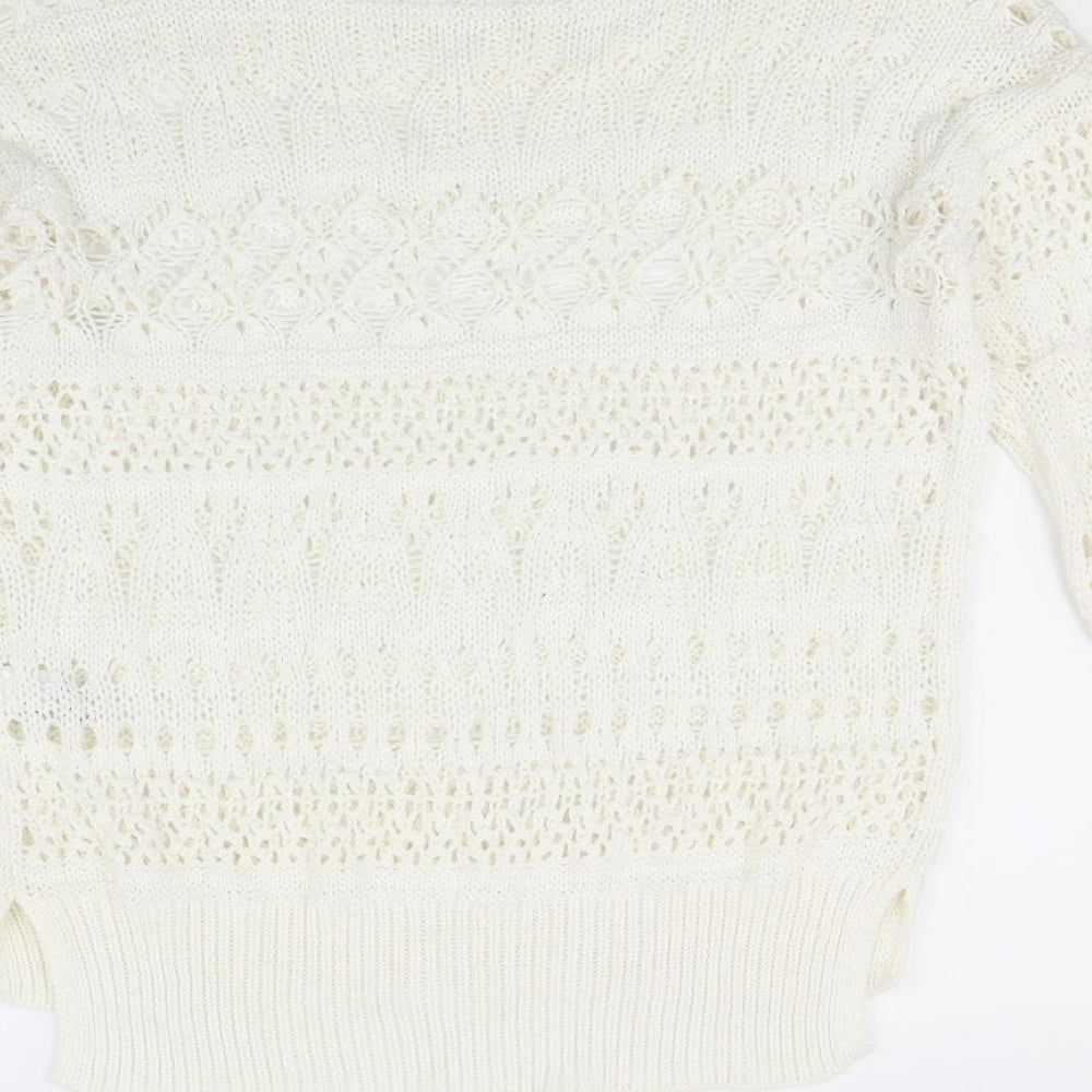 NEXT Womens White Pullover Jumper Size M