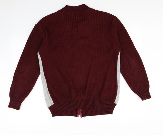 Preworn Mens Red Full Zip Jumper Size M