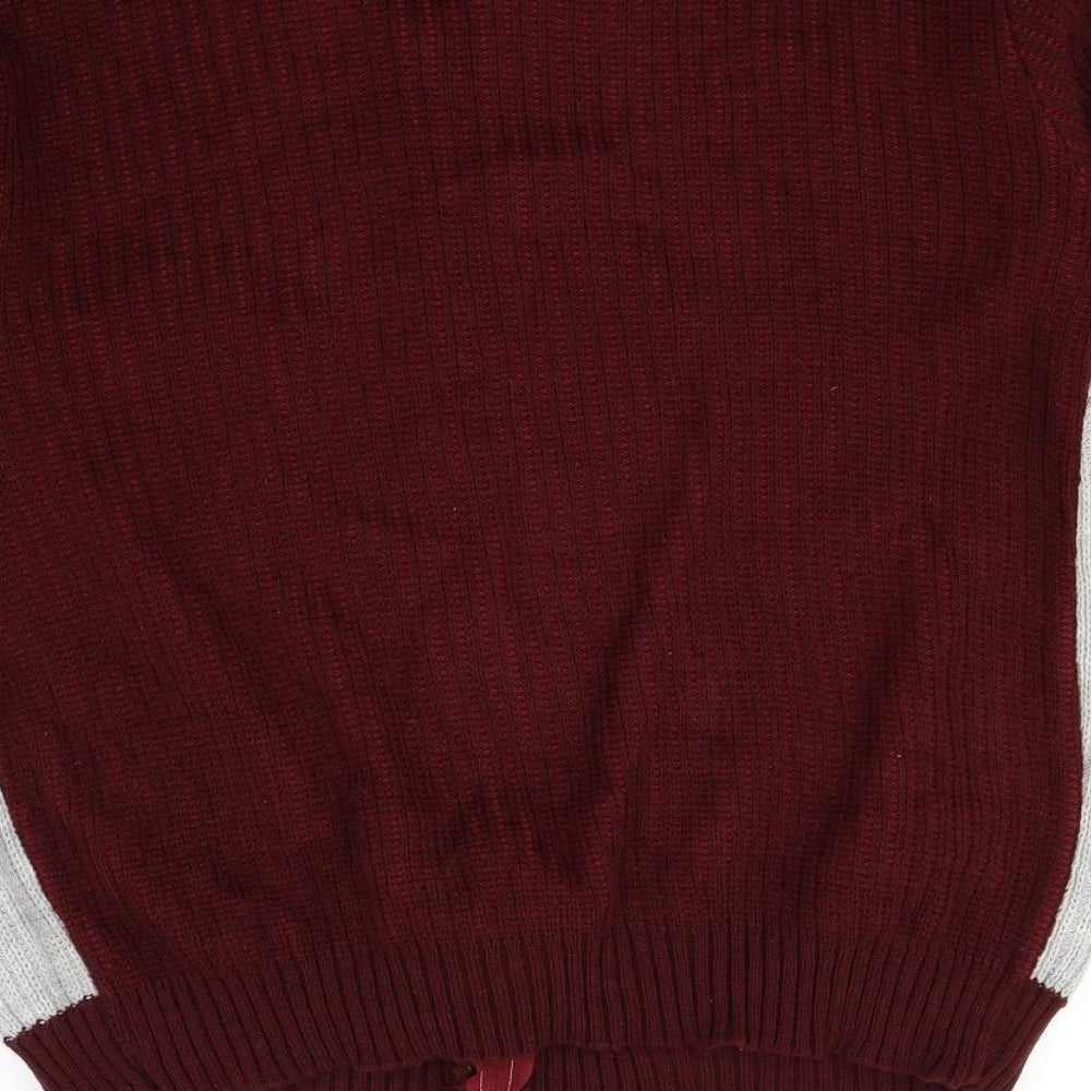 Preworn Mens Red Full Zip Jumper Size M