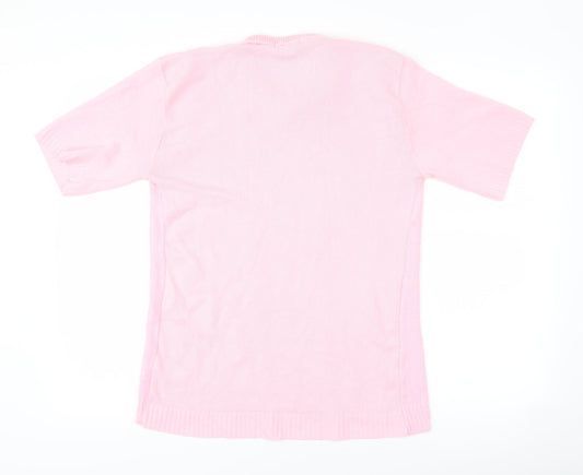 Womens UK Size L Emma Collection Pink Basic T-Shirt