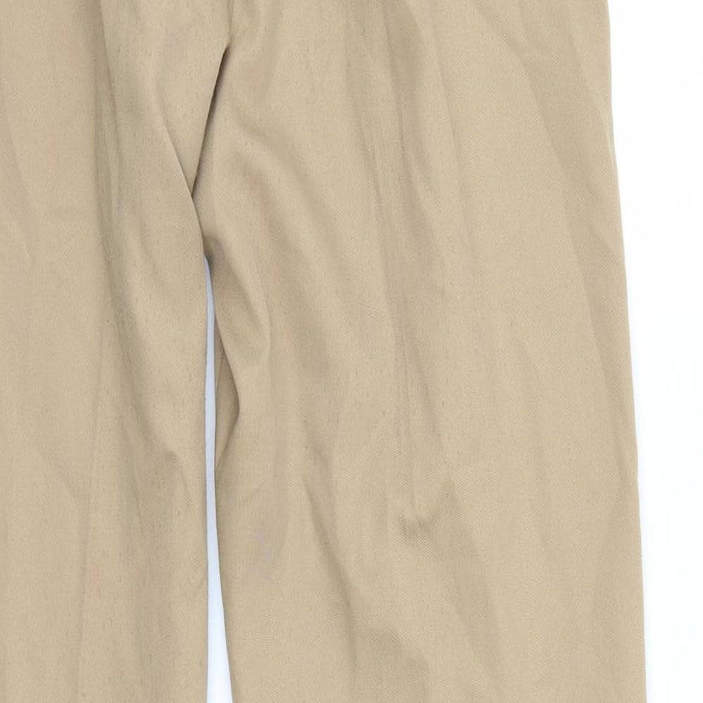 Womens UK Size 14 Essentials Regular Fit Beige Trousers