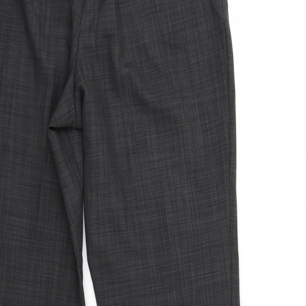 Womens UK Size 12 M&S Regular Fit Grey Trousers