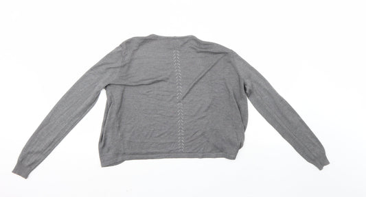 Primark Womens Grey Cardigan Jumper Size 6