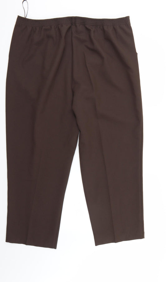Womens UK Size 20 BM Regular Fit Brown Trousers