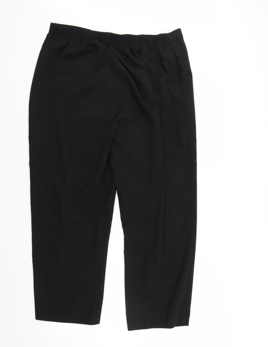 Womens UK Size 18 BM Regular Fit Black Trousers