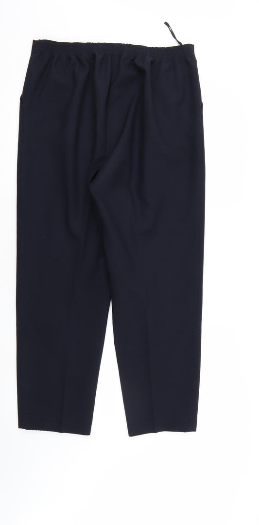Womens UK Size 14 Sarah Hamilton Regular Fit Blue Trousers