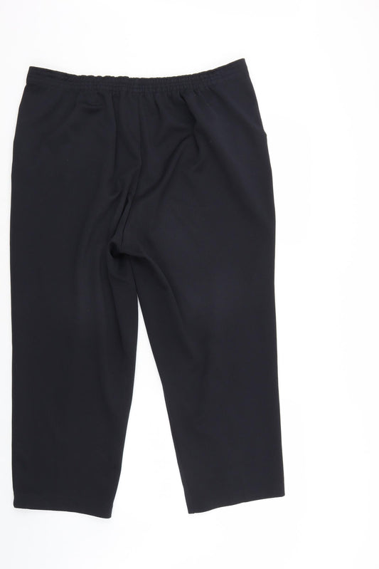 Womens UK Size 16 BM Regular Fit Black Trousers