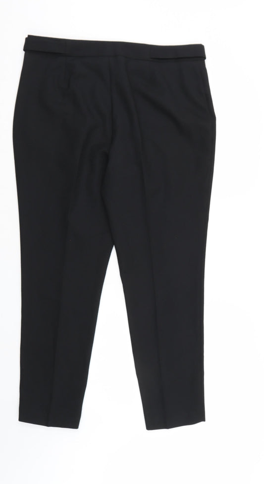 F&F Womens Black Trousers Size 14 L27 in