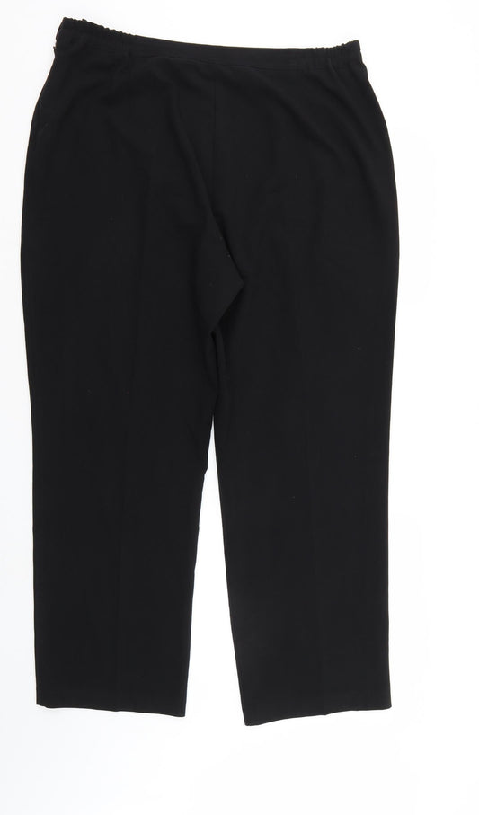 Womens UK Size 18 Bonmarché Regular Fit Black Trousers