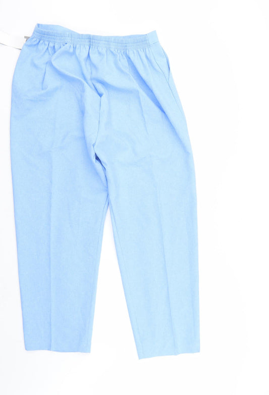 Bodywise Womens Blue Trousers Size 20 L27 in - Elastic Waist