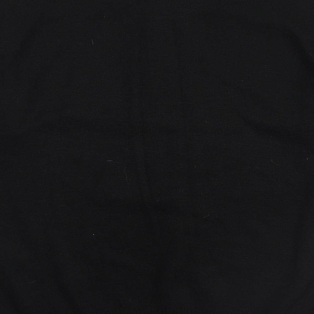 Preworn Mens Black Striped Pullover Jumper Size S