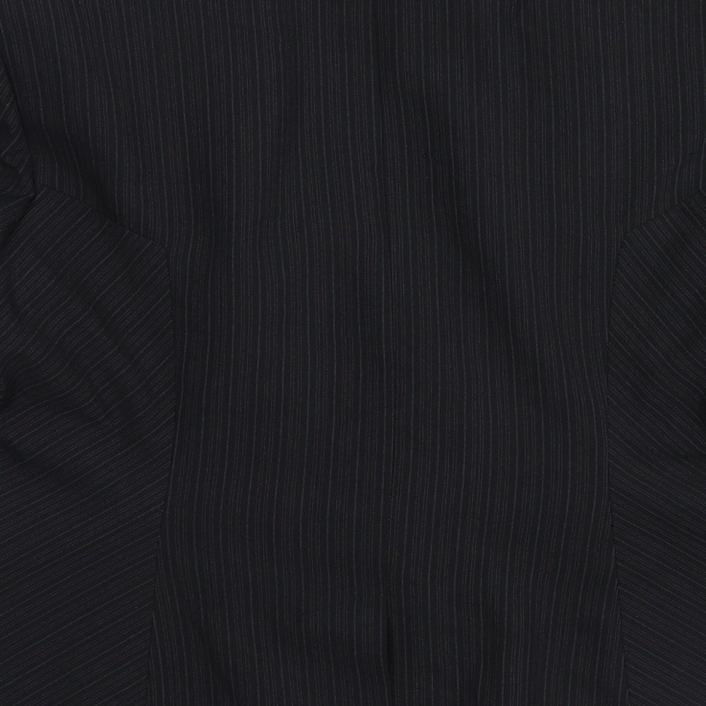 Dorothy Perkins Womens Black   Jacket Suit Jacket Size 14  - pin striped