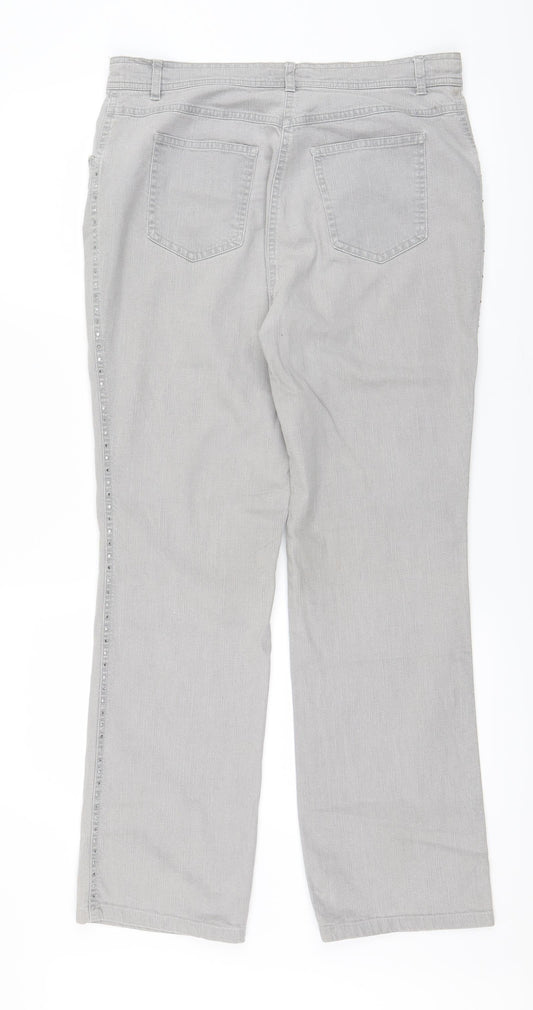 Womens UK Size 31 in Bonita Regular Fit Straight Grey Jeans