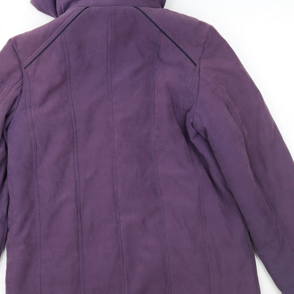 Womens UK Size S Anna Rose Purple Overcoat