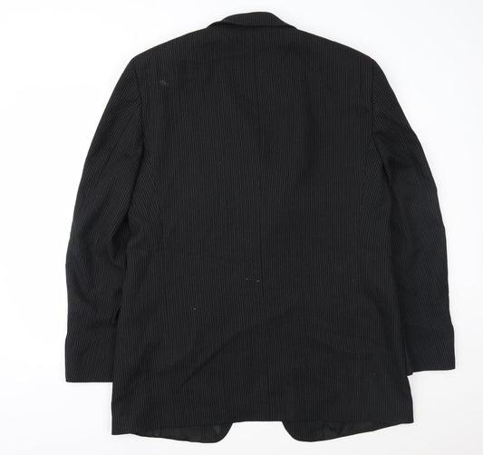 Mens UK Size 42 River Island Regular Black Suit Jacket
