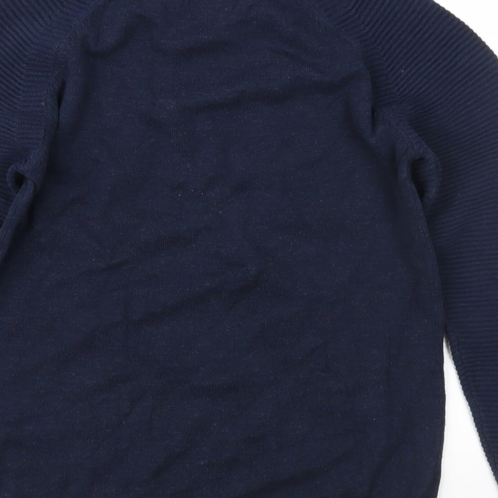 Next Girls Blue Knit Pullover Jumper Size 8 Years