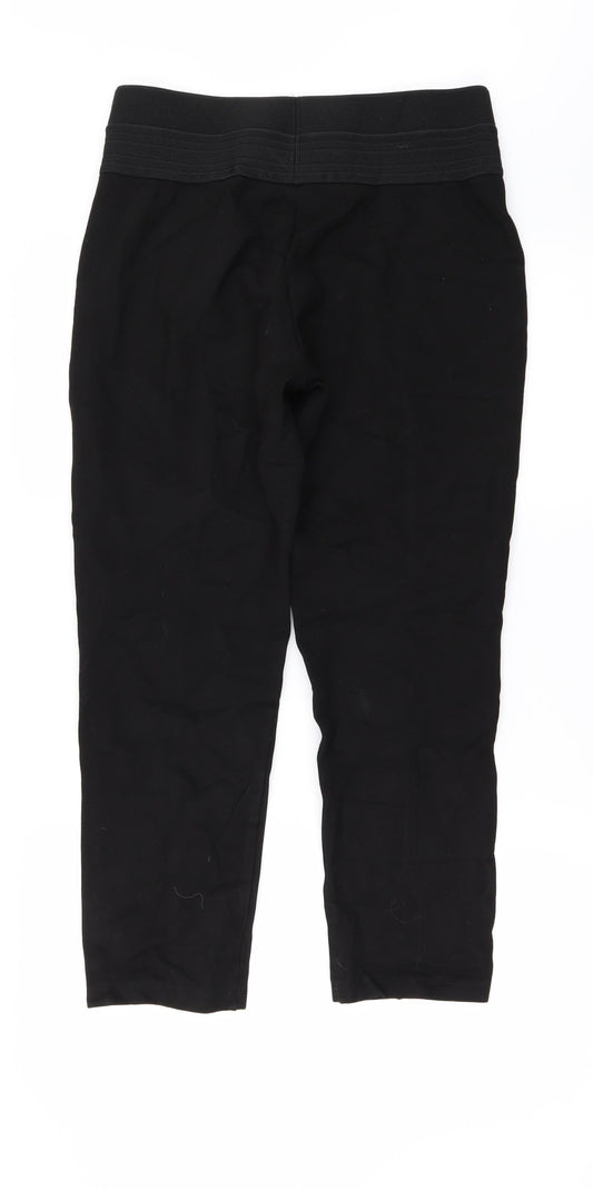 Womens UK Size 34 in Zara Regular Fit Black Trousers