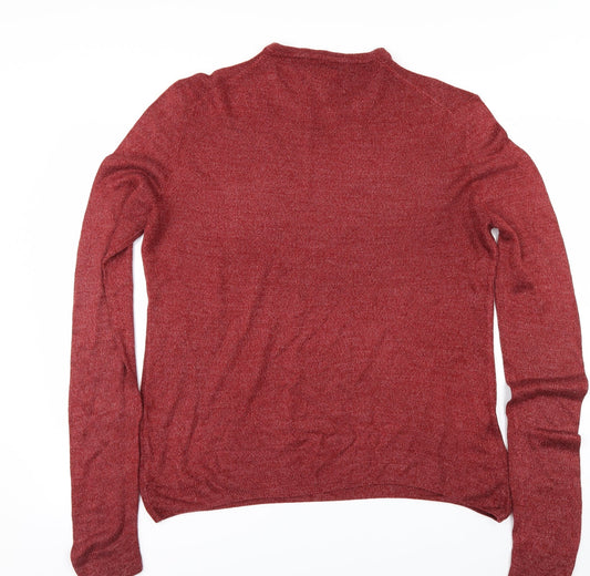 F&F Mens Red Pullover Jumper Size S