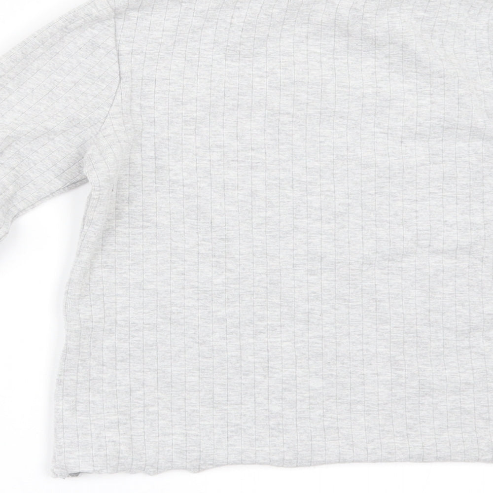 Marks and Spencer Girls Grey Pullover Jumper Size 7-8 Years