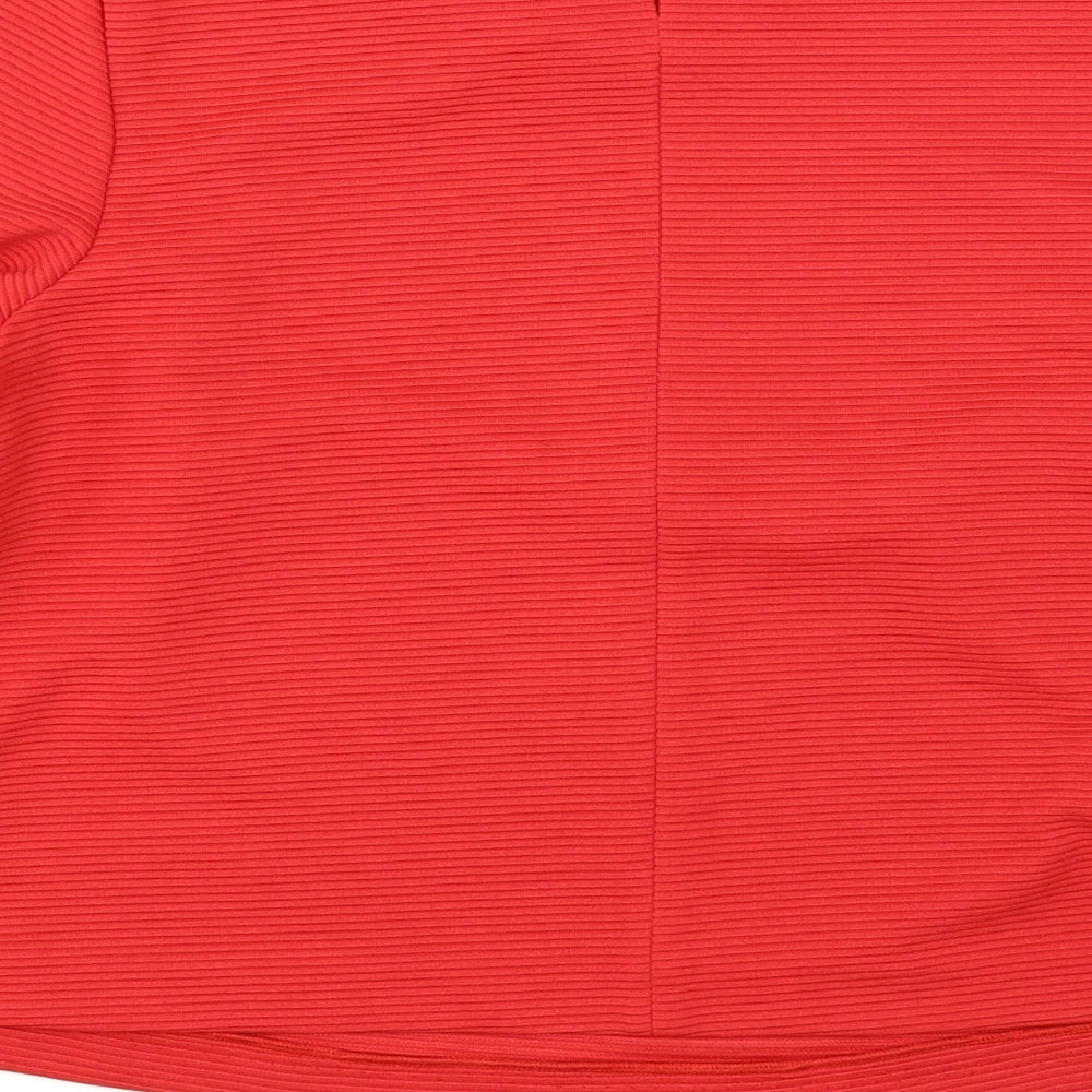 F&F Womens Red Basic Blouse Size 12 - Ribbed