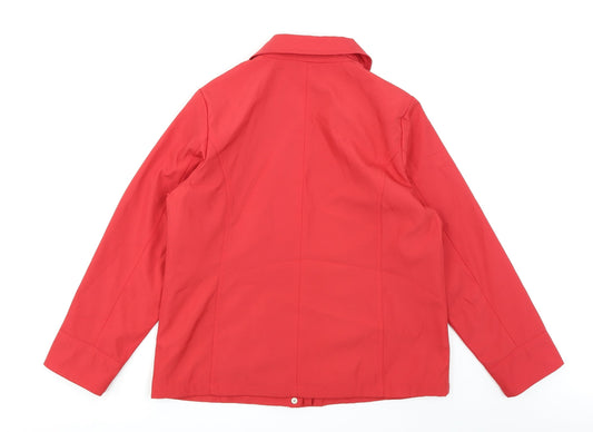 BM Womens Red Anorak Coat Size S