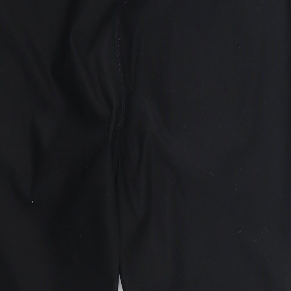 Womens UK Size 8 Athletic Works Regular Fit Cropped Black Leggings