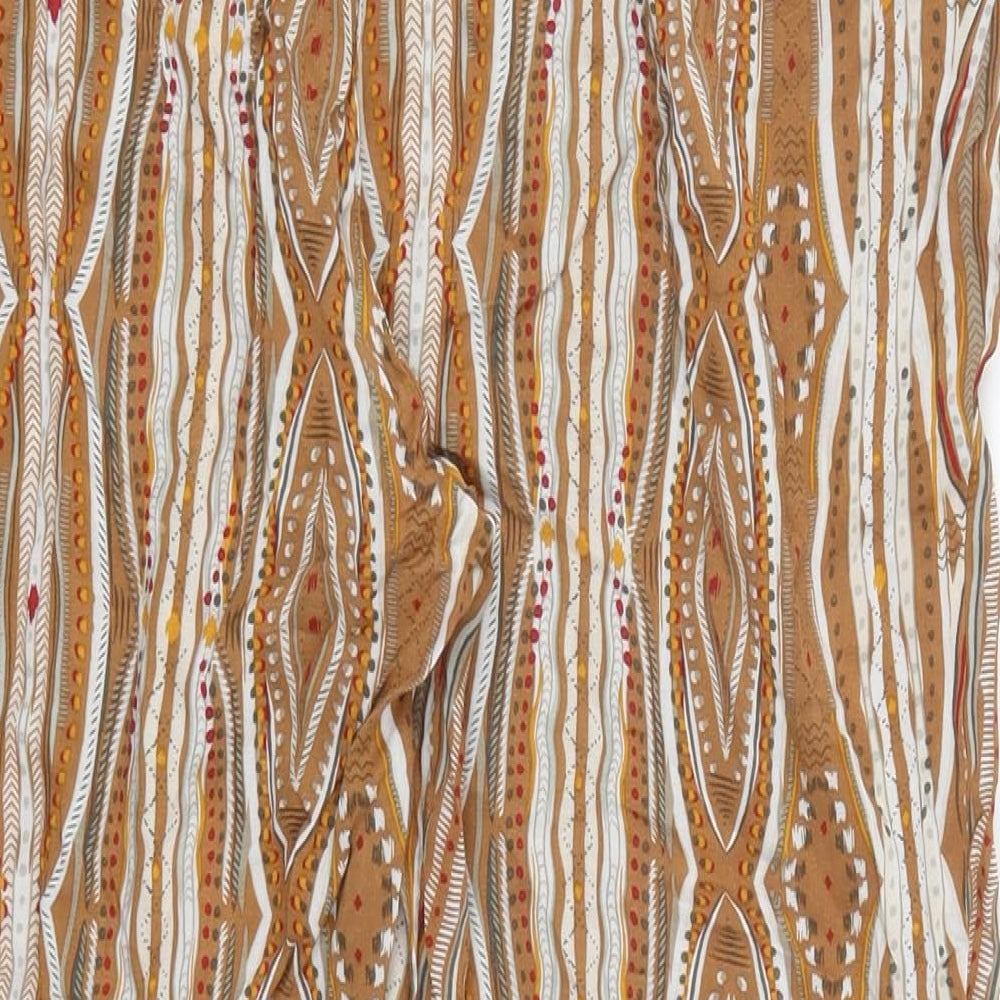 ESMARA Womens Brown Geometric Trousers Size 12 L25 in