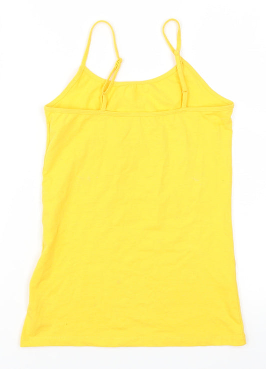 Primark Womens Yellow Basic Tank Size 6