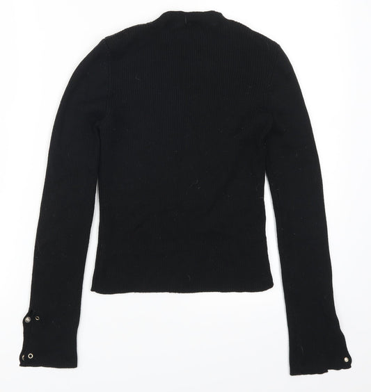Topshop Womens Black Pullover Jumper Size 10