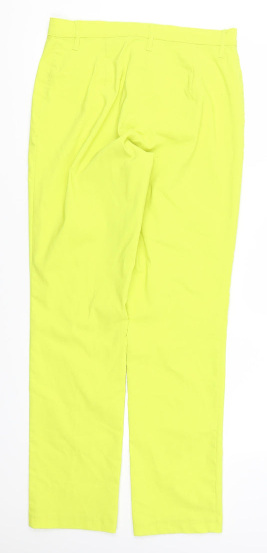 Womens UK Size 31 in Preworn Regular Fit Yellow Trousers
