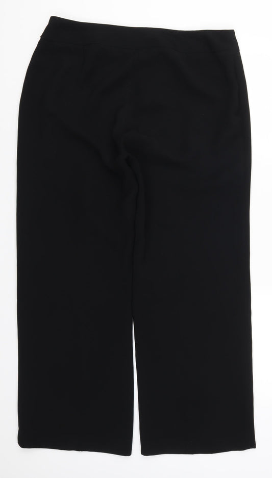 Womens UK Size 34 in Preworn Regular Fit Black Trousers